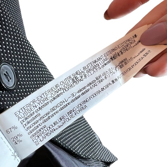 Zara Polka Dot Black Blazer, NWT, Size EU42/US10 - Picture 10 of 11